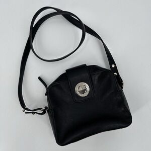 Kate Spade Chrystie Street‎ Isla Black Leather Turnlock Shoulder Handbag Purse